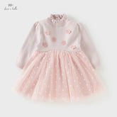 Girl Velvet Flower Sweater Dress – Winter Warm Style